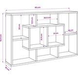  Zidna polica siva boja betona 85x16x52,5 cm konstruirano drvo | shoptok.hr
