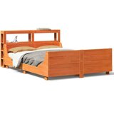 vidaXL Okvir kreveta bez madraca voštano smeđi 150x200 cm od borovine | shoptok.hr