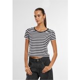 Urban Classics Women's short T-shirt with stripes white/black | shoptok.hr