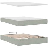  Otomanski krevet s madracem svijetlosivi 140x200 cm baršunasti | shoptok.hr