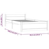  Za krevet od masivnog drva 90 x 190 cm 3FT jednokrevetni | shoptok.hr