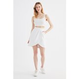 Trendyol White Asymmetric Closure Denim Skirt | Shoptok.si