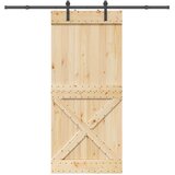  Klizna vrata NARVIK 100 x 210 cm (213,5 cm) Prirodna i crna | shoptok.hr
