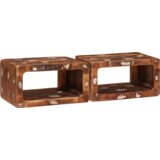 vidaXL Posteljne mize Trdna obnovljena les | Shoptok.si