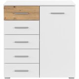 Modern Living Komoda Foster, Barva Hrasta, Bela | Shoptok.si