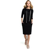 Made Of Emotion Ženska haljina M391 smeđa crna | ePonuda.com
