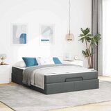 vidaXL Konstrukcija postelje Drugo Temno siva 160 x 200 cm blago Cene