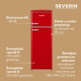 Severin Retro samostojeći hladnjak, crveni, 246 L, RKG 8983 | shoptok.hr