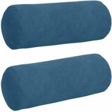 vidaXL Blazine 2 pcs Modra Ø 15 x 40 cm Žametna tkanina, (5000083818) | Shoptok.si