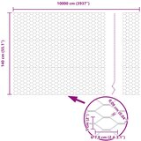  Heksagonalna ograda 1,4 x 100 m PVC Siva | shoptok.hr