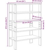  Stalak za cipele boja staro drvo 61x32x87,5cm konstruirano drvo | shoptok.hr