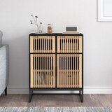  Komoda crna 60 x 30 x 75 cm od konstruiranog drva | shoptok.hr
