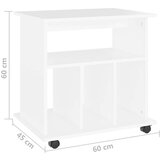 vidaXL s kotačima bijeli 60 x 45 x 60 cm od iverice | shoptok.hr