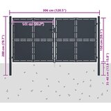  Vrtna vrata Čelik 300x150 cm Antracit | shoptok.hr