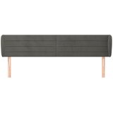  Uzglavlje s ušima tamnosivo 203x23x78/88 cm baršunasto | Eponuda.com