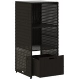  Vrtni ormarić za pohranu crni 50 x 55 x 115 cm od poliratana | shoptok.hr