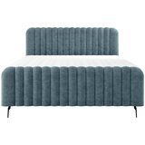 MID.YOU POSTELJA Z VZMETNICO 160 cm x 200 cm , les, tekstil, leseni material barve petroleja | Shoptok.si