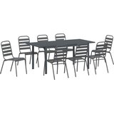  Vrtni set za objed 9 kom. Antracit Čelik s prahom | shoptok.hr