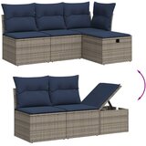  6-dijelni set vrtnih sofa od poliratana s jastucima sivi | shoptok.hr