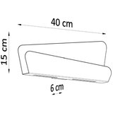  Stenska svetilka BASCIA bela, (21347436) | Shoptok.si