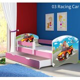  Otroška postelja ACMA z motivom, stranska roza + predal 140x70 cm 03 Racing Car | Shoptok.si