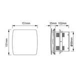  izduvni ventilator 151x151mm 12W LFWW-09Q | Eponuda.com