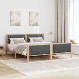  Okvir za krevet Tamno siva 200 x 200 cm tkanina | shoptok.hr