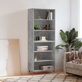 vidaXL Visoka komoda siva betona 69 5x32 5x180 cm konstruirano drvo Cijene