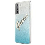 Guess Glitter Gradient zaščitni okvir za Samsung Galaxy S21 Plus, svetlo moder | Shoptok.si