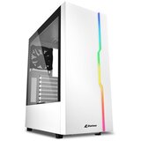 Sharkoon kučište- RGB Slider White (bijelo; staklena strana; ATX; 6x120mm; 2xUSB3.0; 1xUSB2.0; I/O) | shoptok.hr