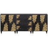  Set ormarića za kupaonicu s policom 3 pcs Crna 180 x 33 x 75 cm | shoptok.hr
