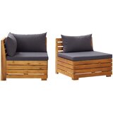 Maison Chic Seti vrtnega pohištva - Vrtna garnitura - Vrtni pohištvo set 2-delna z blazinami trden akacijev les, (21811450) | Shoptok.si