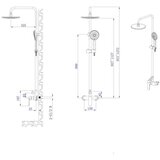 Inter Ceramic TUŠ SUSTAV MARSEILLE S TUŠ RUŽOM S 1 FUNKCIJOM I TUŠ PALICOM S 5 FUNKCIJA NEHRĐAJUĆI ČELIK SS304 MAT SREBRNA | shoptok.hr