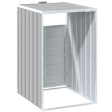 vidaXL Spremište za jednu kantu za otpad siva 72x81x115 cm čelično | shoptok.hr