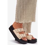 Boto Ladies Sandals With Buckles On Platform Beige Nilatha | shoptok.hr