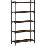 Maison Chic Knjižna omara - Knjižni regal 5-nadstropna dimljen hrast 80x30x154 cm inž. les, (21725093) Cene