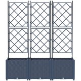  Vrtna saksija 3 pcs Sivi 120 x 40 x 143 cm Plastika | Eponuda.com