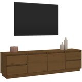 TV ormarić smeđa boja meda 176 x 37 x 47,5 cm masivna borovina | shoptok.hr