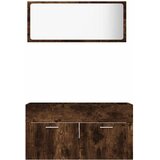  2-dijelni set kupaonskog namještaja dimljena boja hrasta drveni | shoptok.hr