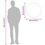 Zidno ogledalo crno Ø 60 cm okruglo | Eponuda.com