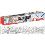 List za bojenje na rolni 2,5 mk 42 cm + 6 olovaka u boji