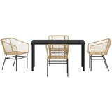vidaXL Set vrtnih stolica od 5 smeđih poli ratana | shoptok.hr