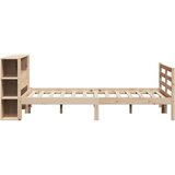 vidaXL Posteljni okvir brez vzmetnice 135x190 cm trdna borovina | Shoptok.si