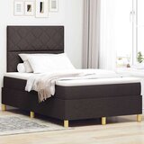  LED Box Spring Postelja Temno rjava 120 x 200 cm blago, (5000128008) | Shoptok.si