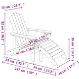  Vrtna stolica Adirondack s osloncem za noge HDPE smeđa | shoptok.hr