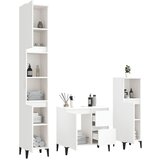  3-dijelni set kupaonskih ormarića bijeli od konstruiranog drva | shoptok.hr