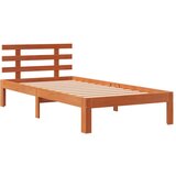 The Living Store Posteljni okvir brez vzmetnice voščeno rjav 90x200 cm borovina - Posteljni Okvir, (21454160) | Shoptok.si
