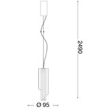 Ideal Lux led prigušiva luster na sajli dorica 3xLED/9W/230V cri 90 ø 9,5 cm crna | Eponuda.com
