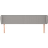  Uzglavlje s ušima svjetlosivo 163x23x78/88 cm od tkanine | shoptok.hr