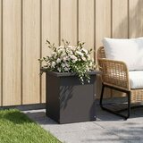  Vrtna posuda za sadnju s LED svjetlom Crna 30 x 30 x 30 cm Slike